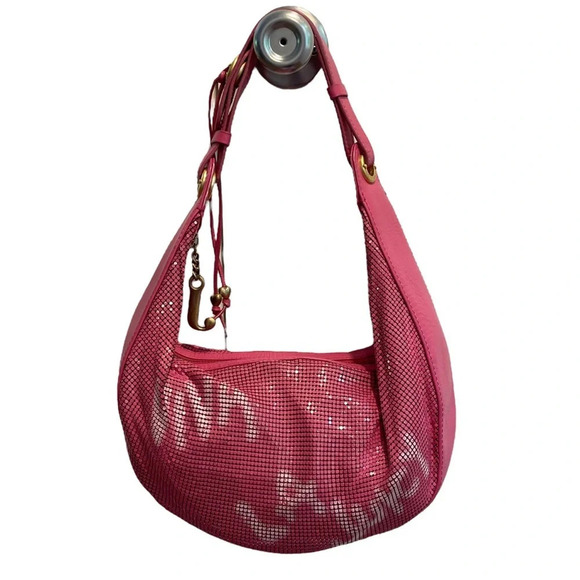 Vintage Juicy Couture mesh/chainmail graffiti VIVA LA JUICY Rare shoulder hobo - Picture 15 of 15